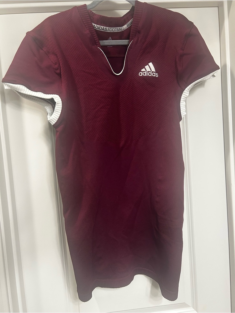 Adidas Maroon 2.0 Football Jersey with White Accents